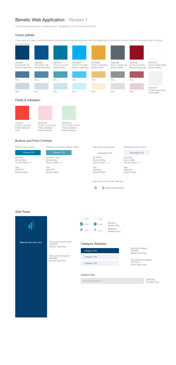 Benetic UI design system