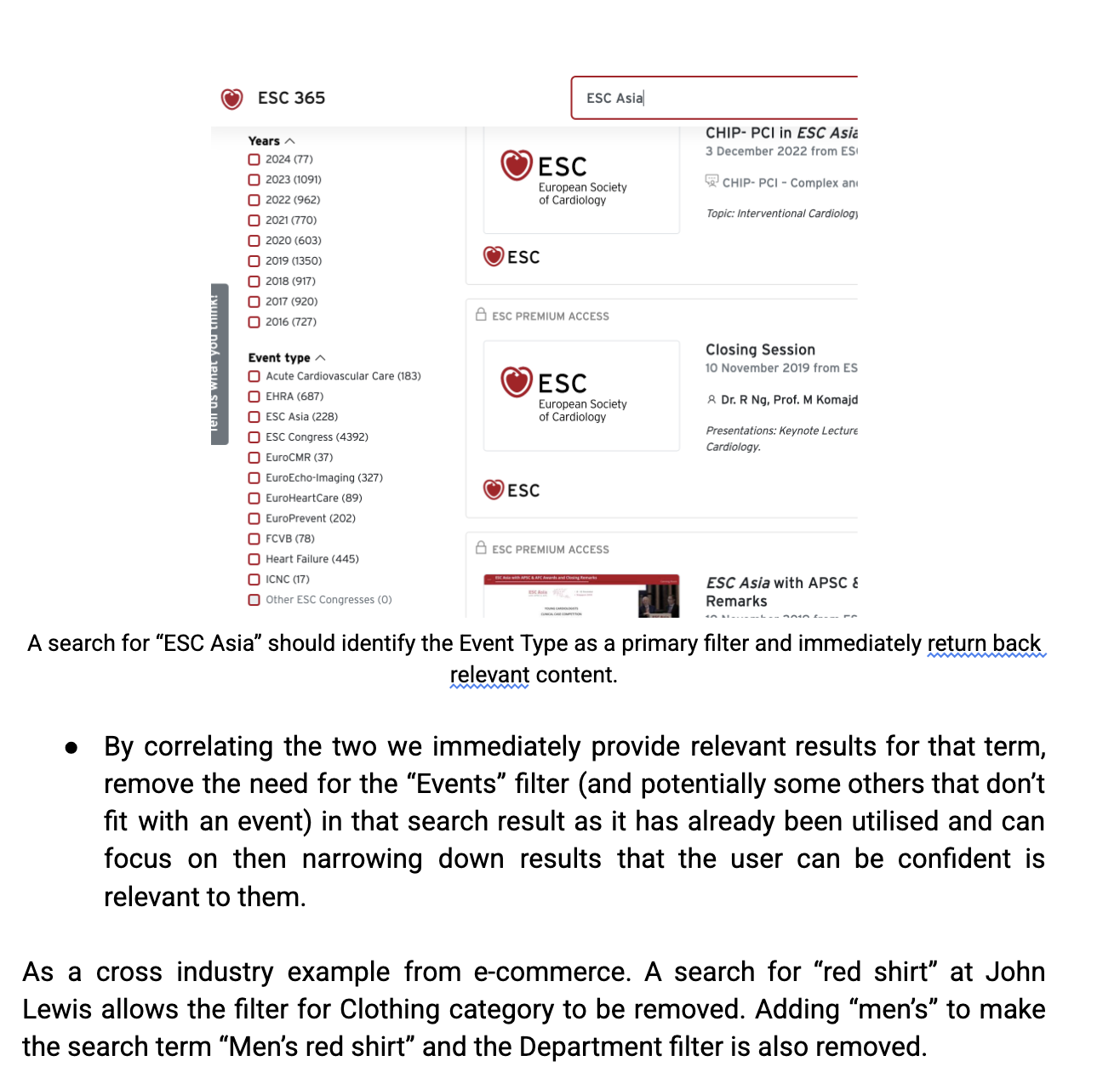 Search and Filter Analysis